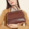Large Capacity Handheld Women's Bag, Genuine Leather Shoulder Messenger Bag, Textured Bag.