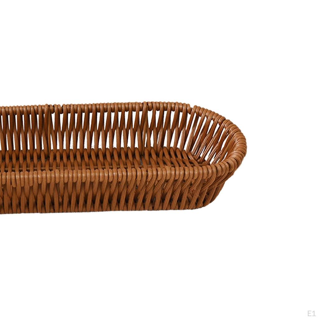 Handcrafted Wicker Utensil Holder and Bread Basket Set