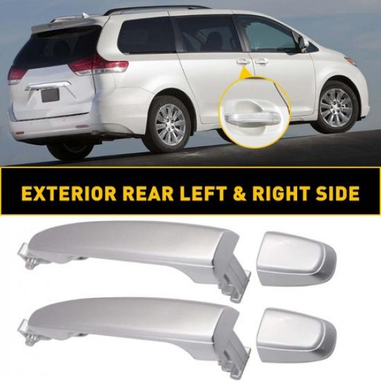 1/2X Exterior Rear Outside For Left&Right Door 2004-2010 Handle Sienna Toyota