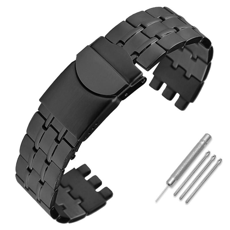

17мм 19мм 20мм 21мм Металлический Ремешок для Swatch YCS YVS YCS Ремешок для Часов YCS443G YGS749 471 495 Мужчины Женщины Нержавеющая Сталь Цепочка Браслет 17mm чёрный