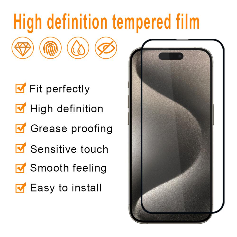 For iPhone 17 Pro Max Screen Protector High Aluminum-Silicon Glass 2.5D Silk Printing Film