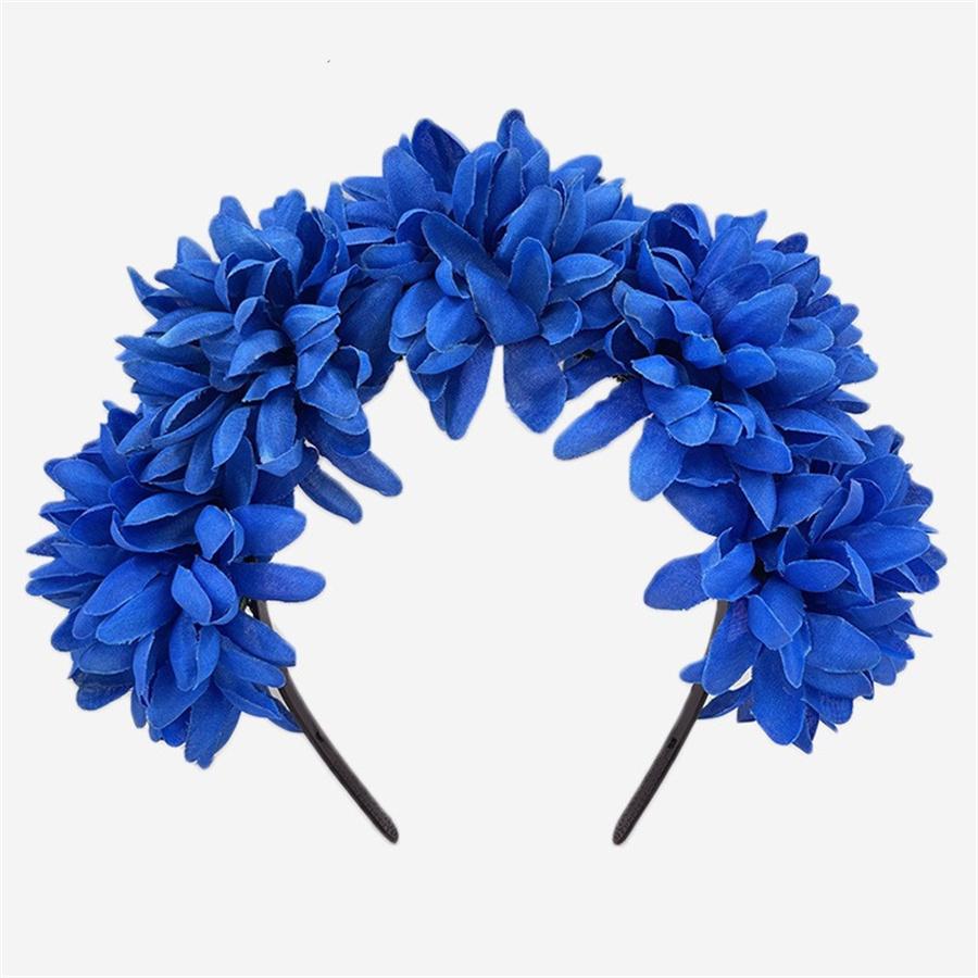 New simulated fabric flower headband fashionable ladies bride punk colorful daisy headband personalized party hair accessories