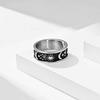 R Ring Britischer Retro Romantischer Stern Sonne und Mond Ring Herren- und Damenhandschmuck