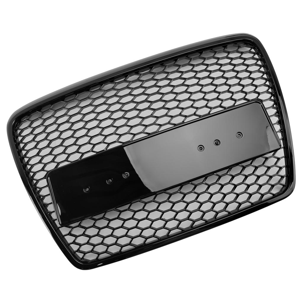 Black Front Honeycomb Bumper Grill Grille Fit A6 C6 2008-2011 Facelift