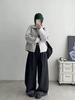 Retro Striped Reversible Jacket - Turn-Down Collar, Loose Casual Fit for Spring & Autumn 2025