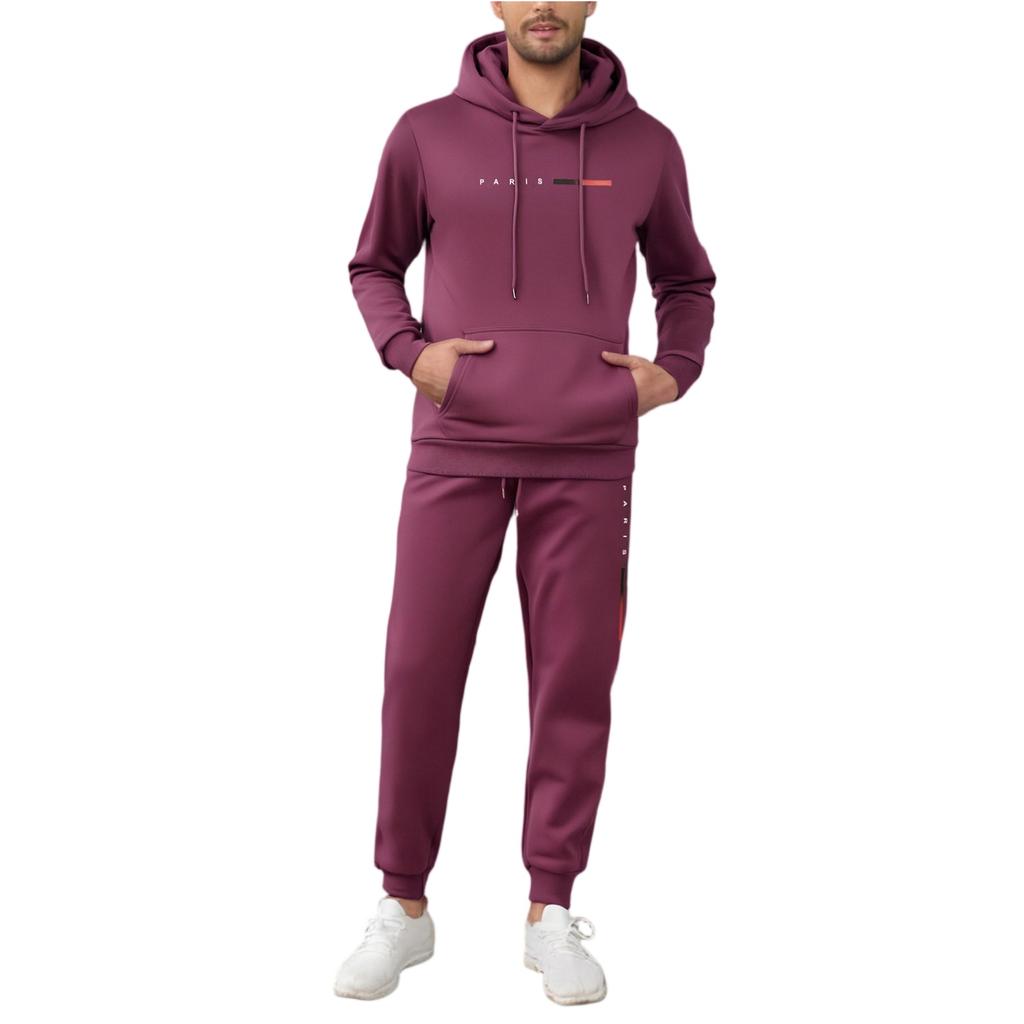 Men's Sweatshirt Suit Men's Solid Color Casual Sports Suit Sweatshirt Suit
