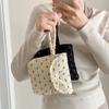 Cosmetic Organizer Bag Warm Corduroy Makeup Bag Women Cosmetic Case Versatile Bow Sanitary Napkin Pouch For Daily Use School
