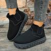 Fashion Winter Women Snow Boots 2025 New Plush Warm Casual Chelsea Ankle Boots Flats Platform Comfortable Ladies Shoes Zapatos De Mujer