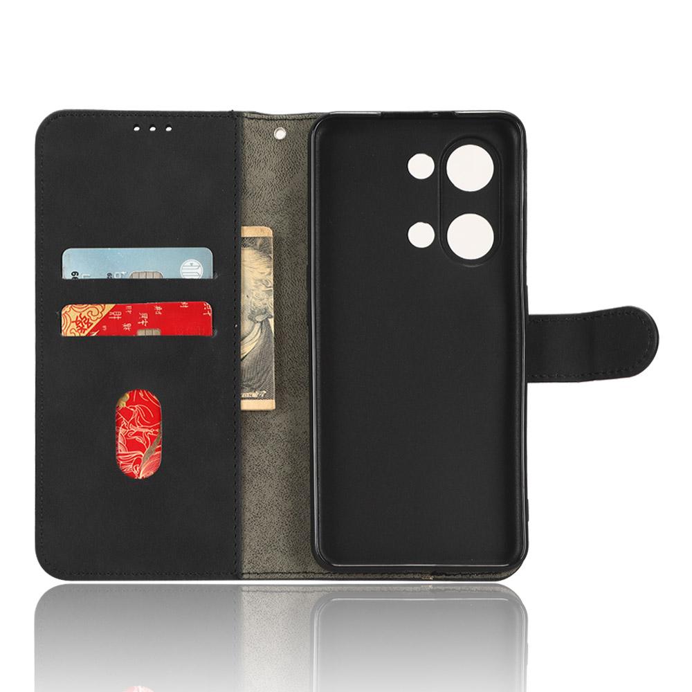 For OnePlus Nord 3 5G/Ace 2V PU Leather Flip Folio Wallet Case Stand Feature Skin-touch Shockproof Cell Phone Cover