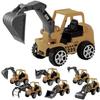 6 Pcs Play Vehicles Construction Vehicle Truck Cars Toys Set Friction Powered