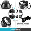 NEEWER 58mm Filter Lens Accessory Includes Filters Tulip Lens Folding Rubber Lens Lens and Filter Pouch ND/CPL/UV/FLD/Close-Up + Kit ND2, ND4, ND8,