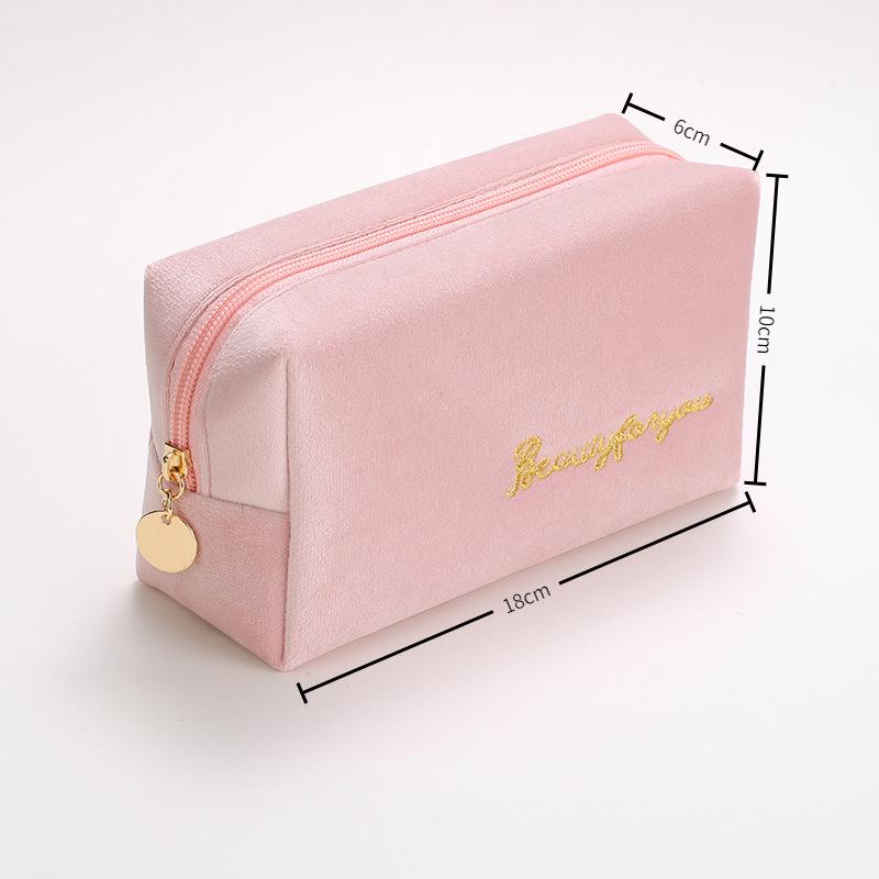 Velvet Makeup Bag Set: High-Capacity, Four-Piece Luxury Cosmetics Storage