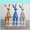 Modern Minimalist Electroplating Resin Rabbit Statue For Home Decor