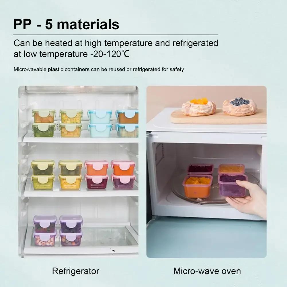 MINI Food Storage Container Plastic Moisture-proof Containers Mini Kitchen Storage Box with Leakproof Lid Kitchen Accessories