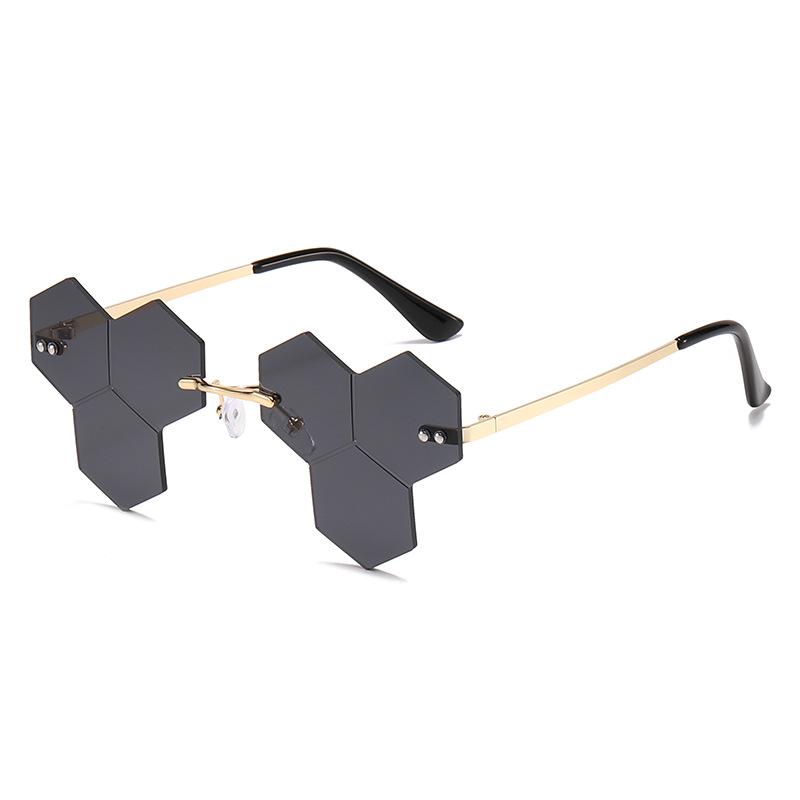Hip Hop Rimless Sunglasses, Funny Personality Diamond Glasses Sunglasses Women