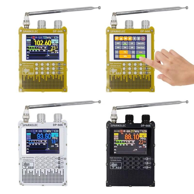 DP-666 Radio TEF6686 Alta Sensibilidad Banda Completa FM AM LW MW SW Onda Corta ESP32 RDS LCD IPS de 2.8 pulgadas