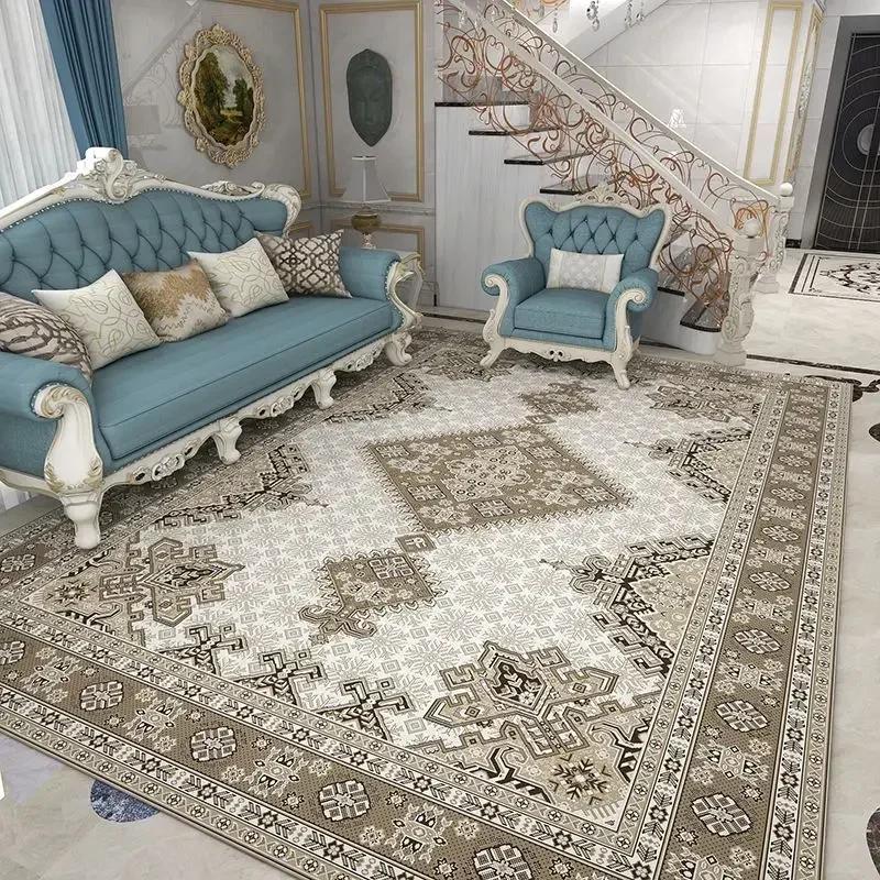 Retro Persian Style Living Room Luxury Decoration Carpet Rugs for Bedroom Hotel Large Area Carpets Lounge Rug Home Decor Mat