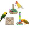 Papegaai Vogel Speelgoed Papegaai Bijt Kauwspeelgoed Huisdier Vogel Schommel Bal Staande Speeltjes Plastic Ringen Training Intelligentie Speelgoed Spel Benodigdheden
