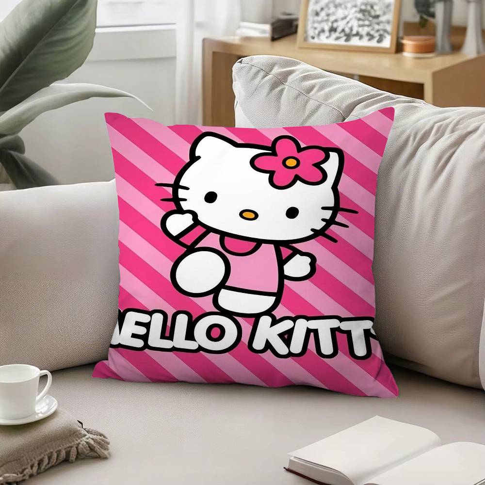 HelloS-K-Kitty Pillow Case Pattern Printed Pillowcase For Living Room Sofa Cushion Cover & Bedroom Decor