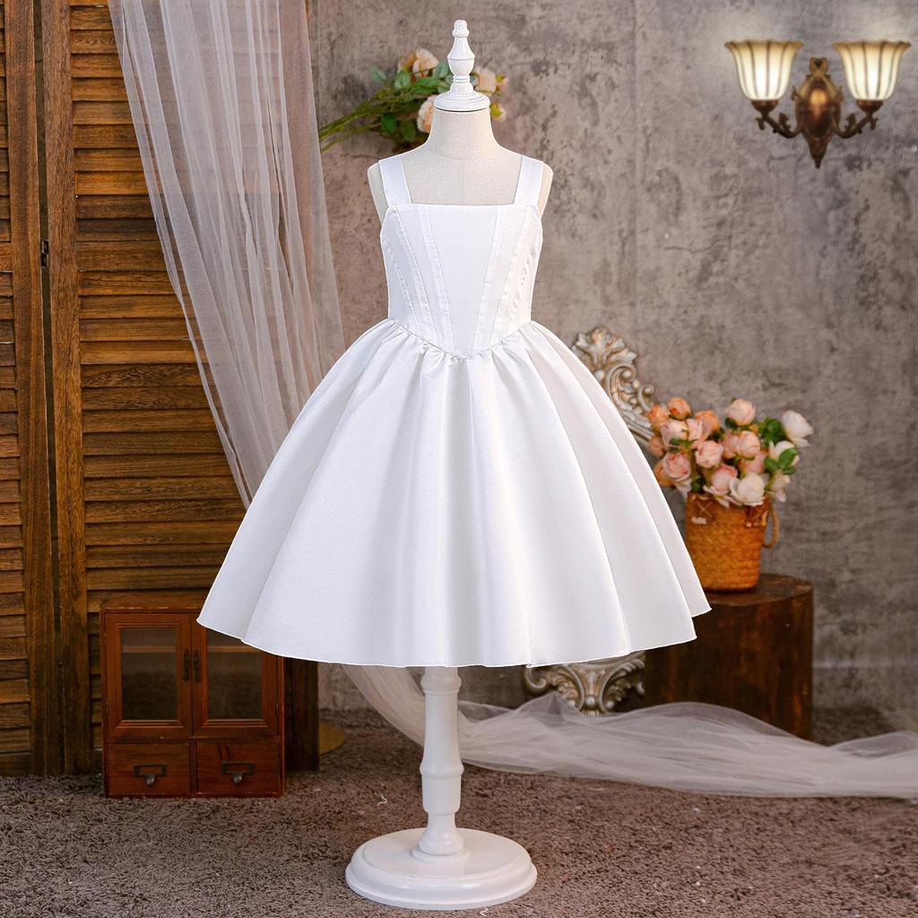 Children's Formal Princess Puffy Bow Dresses for Girls 4-15 Years - Fashion Show Costumes