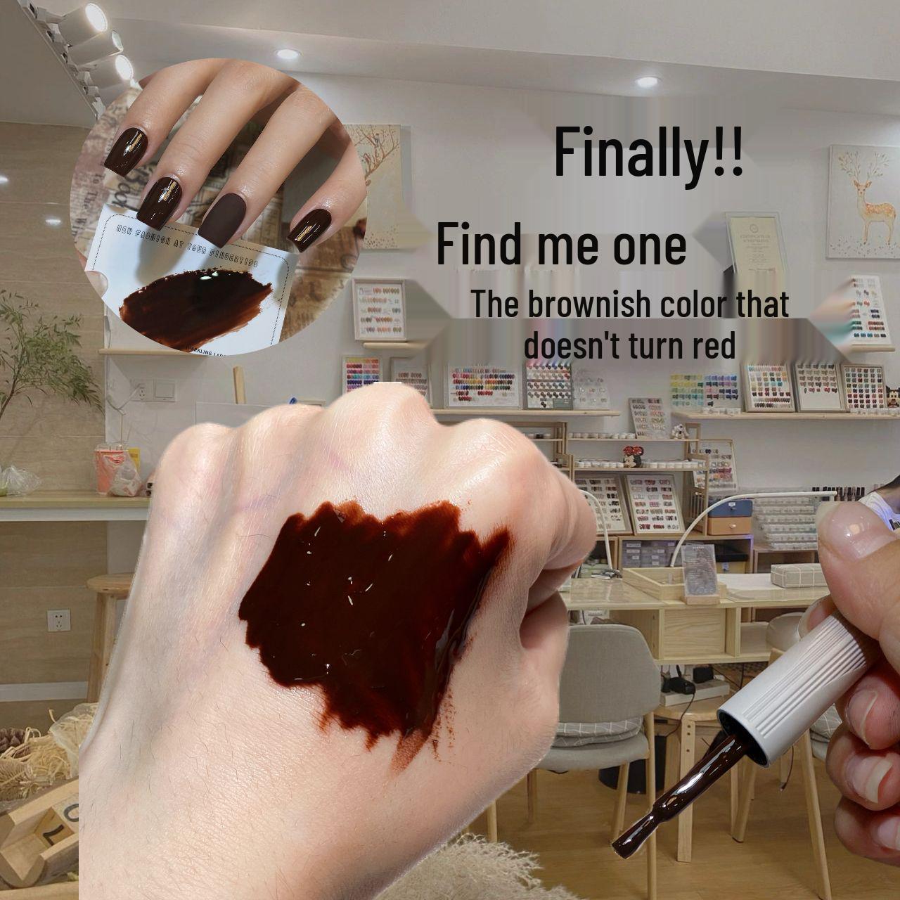 

Autumn & Winter Coffee Brown Chocolate Nail Gel
