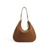 Niche design new retro texture cowhide bag underarm hand carry temperament casual lazy wind large capacity dumpling bag