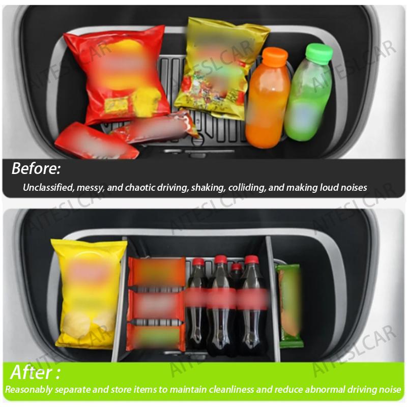 Front Trunk Storage Partition For Tesla Model Y Juniper  Organizer Divider Baffle Cargo Cover Protector Board Accessories