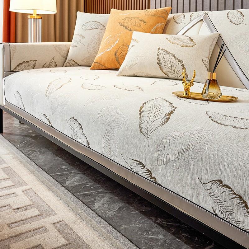 High-Grade Light Luxury Sofa Cushion Four Seasons Universal Chenille Leather Sofa Cover Non-Slip Seat Cushions Cover Cloth