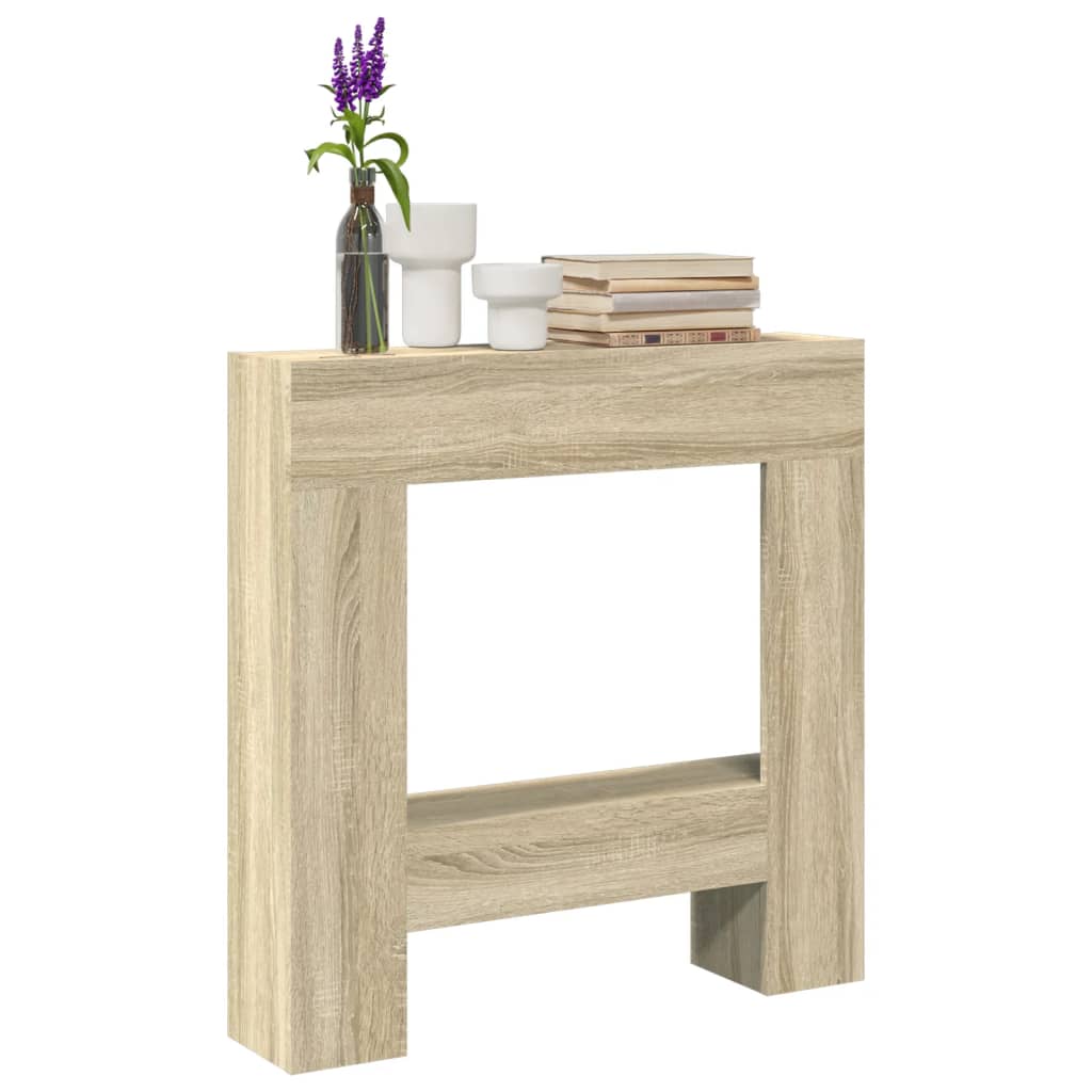 Fireplace Mantel Shelf Sonoma Oak Finish 81 x 18 x 82 cm Particleboard