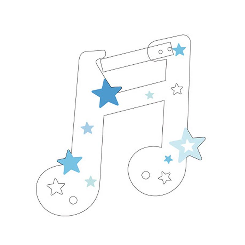Cartoon Cute Musical Notes Carabiner Acrylic Keychain Pendant Creative Backpack Hanging Decoration Accessories Holiday Gifts