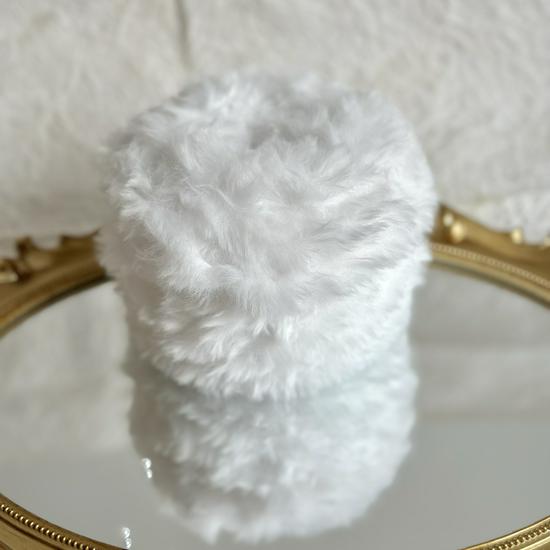 Handmade Cat Ear Hat with Fluffy Yarn - Imitation Mink and Wool Blend