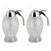 2 Set Honey Dispenser Syrup Dispenser Hourglass Shape Leakproof Transparent Honey Dispenser for