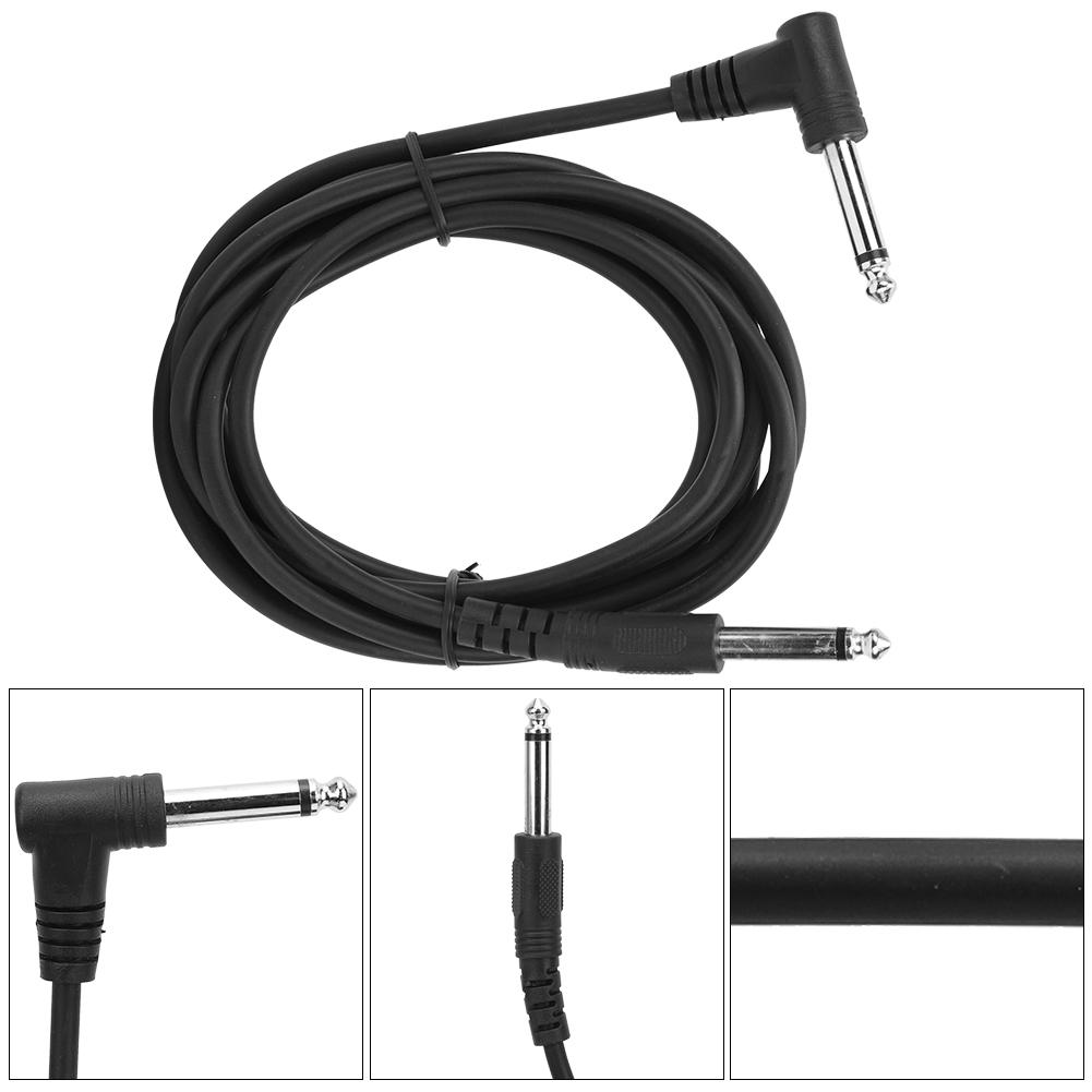 6,35 mm gitarlydkabel rettvinklet kontakt Forsterkerledning 3 meter10 tommers lengde