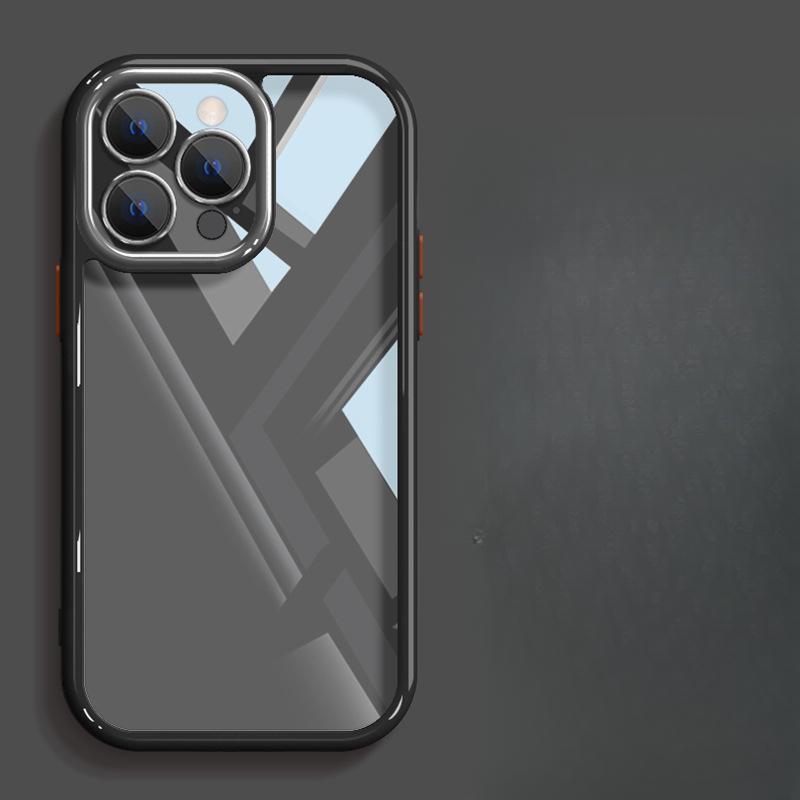 Applicable To IPhone15 IPhone Case 14/13promax Simple Solid Color 12 Transparent All-inclusive Anti-fall