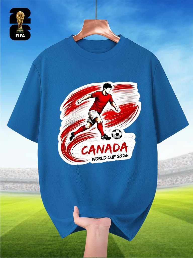 FIFA-Themed Men's Breathable Short-Sleeve T-Shirt for World Cup Gifts, Football Fans Apparel, Birthday Present for Birthdays/Dating/Creative Gifts