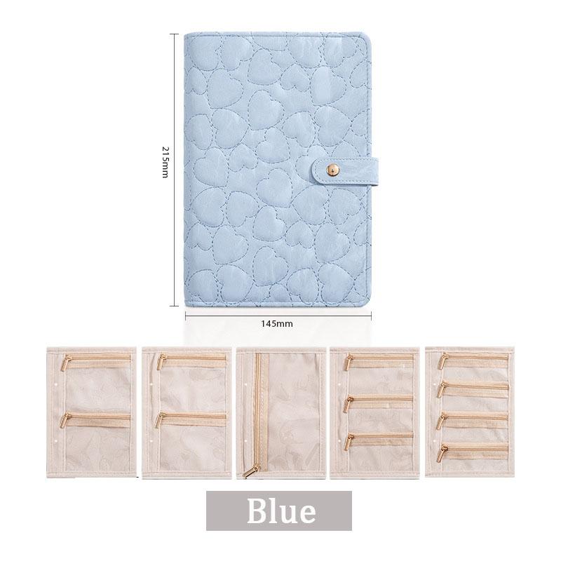 Hochwertiges Transparentes Schmuckaufbewahrungsbuch Samt mit Reißverschluss Halskette Ordner Aufbewahrungsbuch Luxus PU Leder Klarsichthüllen