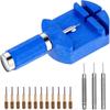 19-Piece Watch Repair Kit: Disassembly, Strap Replacement, Spring Bars, Strap Remover, Punch Pin Tool.