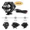 2Pcs U5 3000LM 125W Motorcycle Headlight Upper Low Beam LED Motorbike  Driving  Spot Fog Spot Bulb Light & Switch