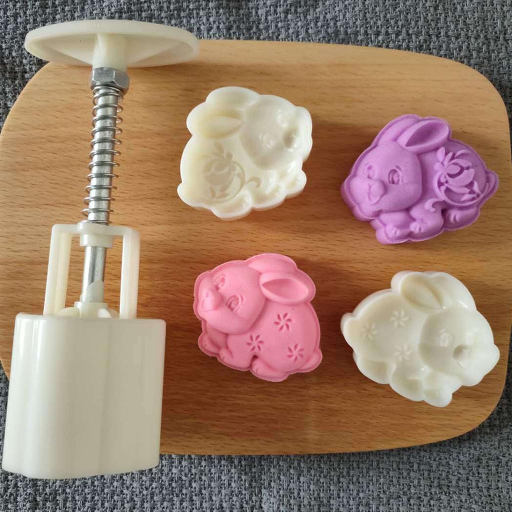 Chinese Style Various Shape Mooncake Mold 50g DIY Hand Pressure Fondant Moon Cake Mould Press Cookie Cutters Baking Tool