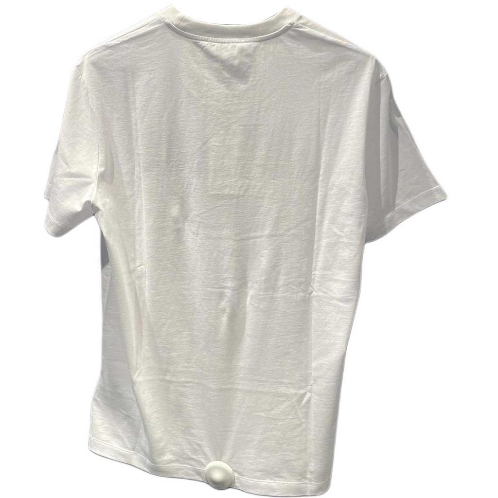 Versace Logo Embroidered Casual Crew Neck Short Sleeve T-Shirt Men T-Shirts White 1011860-1A10755-2W020