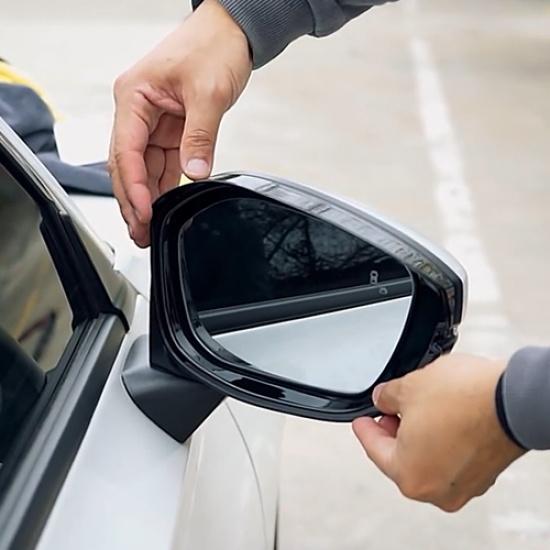 For Honda Civic -2025 Bright black Mirror Rain Eyebrow Cover