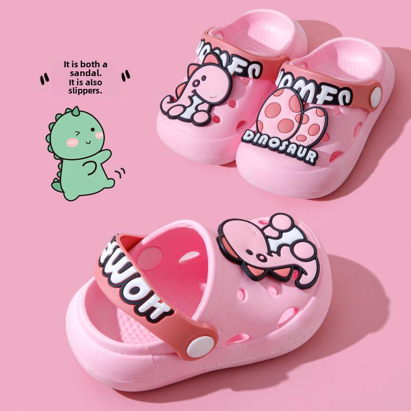 Kids' Cute Bear Non-Slip Summer Slippers: Soft Sole, Cool Clogs for Boys & Girls