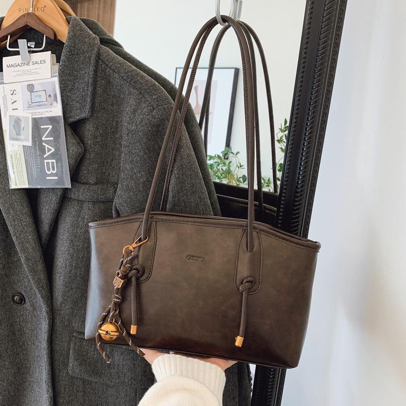Large Capacity Retro Tote Bag - Women's 2025 Spring/Autumn Fashion Commuter Handbag