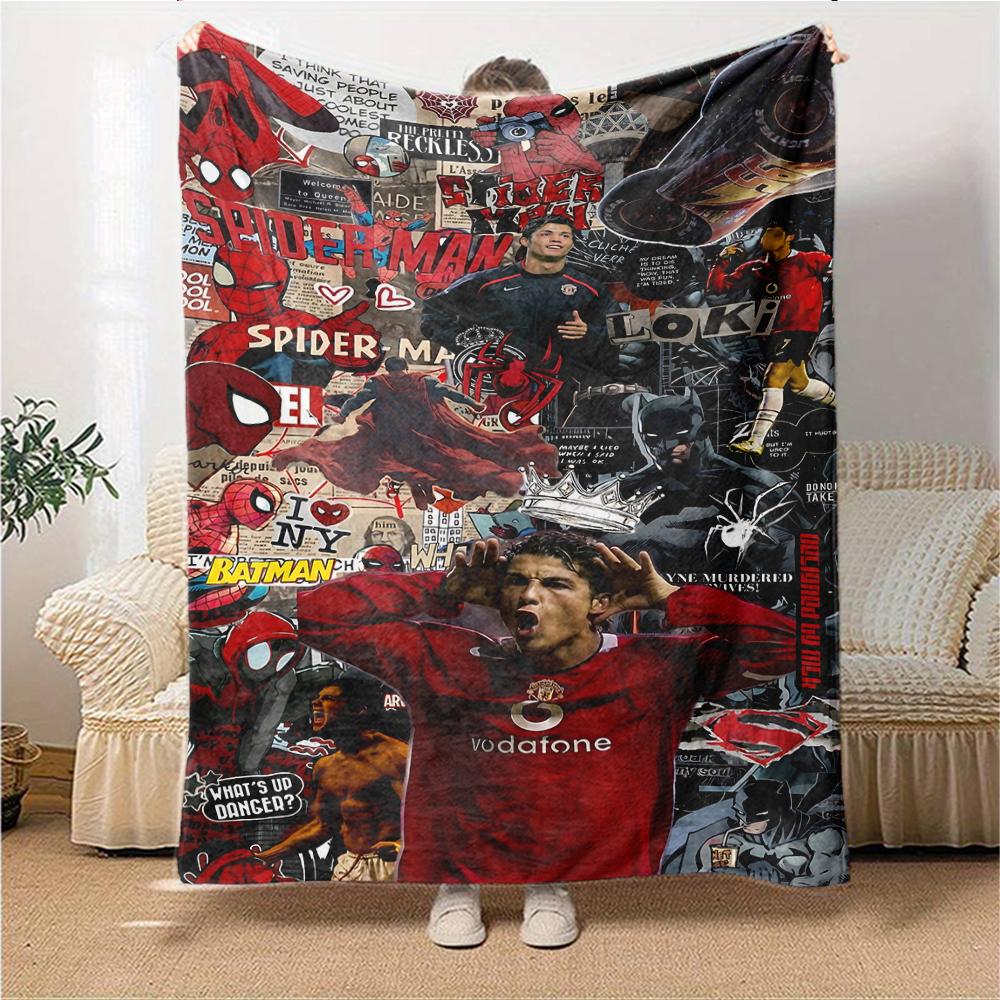 Portugal Football Spirit printed flannel breathable and warm blanket, a stylish home gift, suitable for home, office and bedspread use. 0713a15