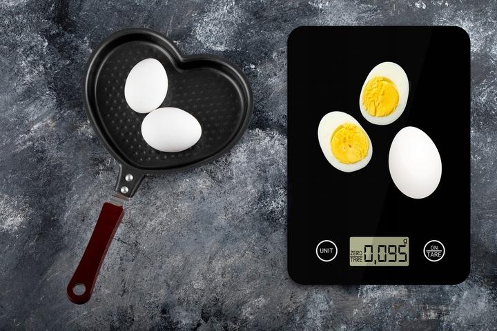 Waga Kuchenna Elektroniczna Lcd Do 5Kg Od 1G Szklana Czarna Domowa Płaska