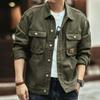 Men's Spring and Autumn Plus Size Four Seasons Workwear Jacket Casual Lapel Denim Jacket