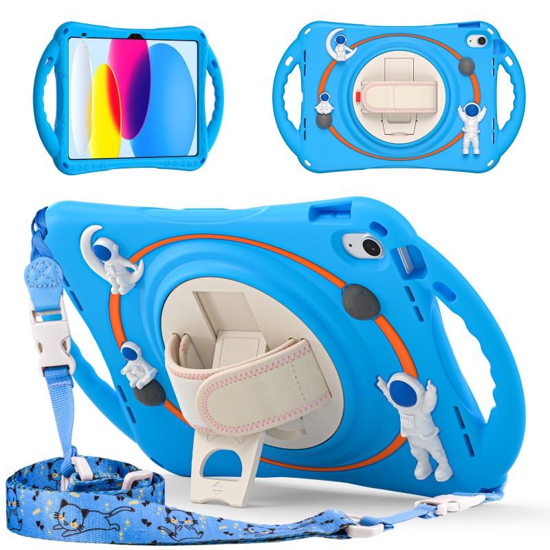 IPad 10th Generation 10.9 Inch Case 360 Rotating Astronaut Silicone Stand Protective Cover