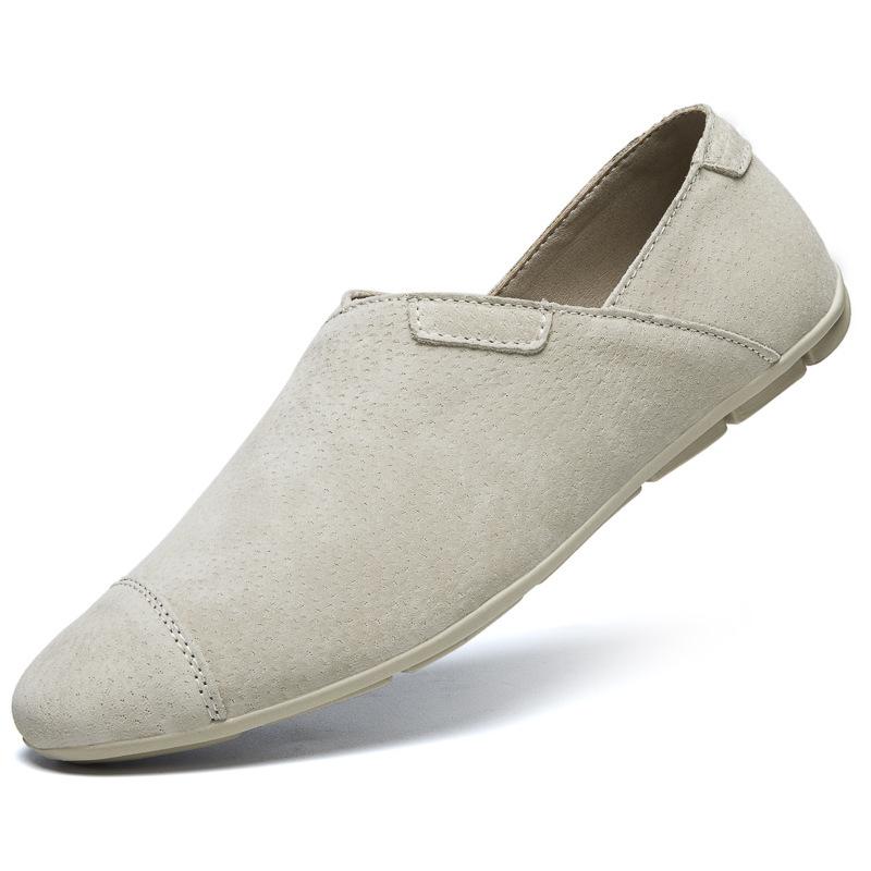 

Простые туфли дуду из свиной кожи большого размера однотонные модные повседневные кожаные туфли туфли дуду 45 песочный