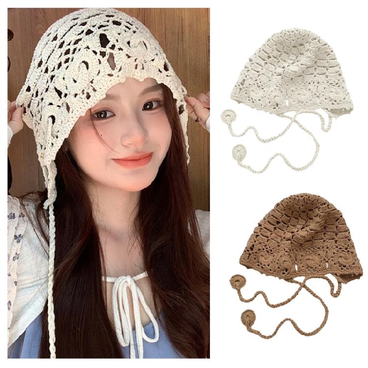 Mädchen Strickmütze Handgewebte Mütze mit handgewebten Quasten für Urlaub Foto-Requisiten