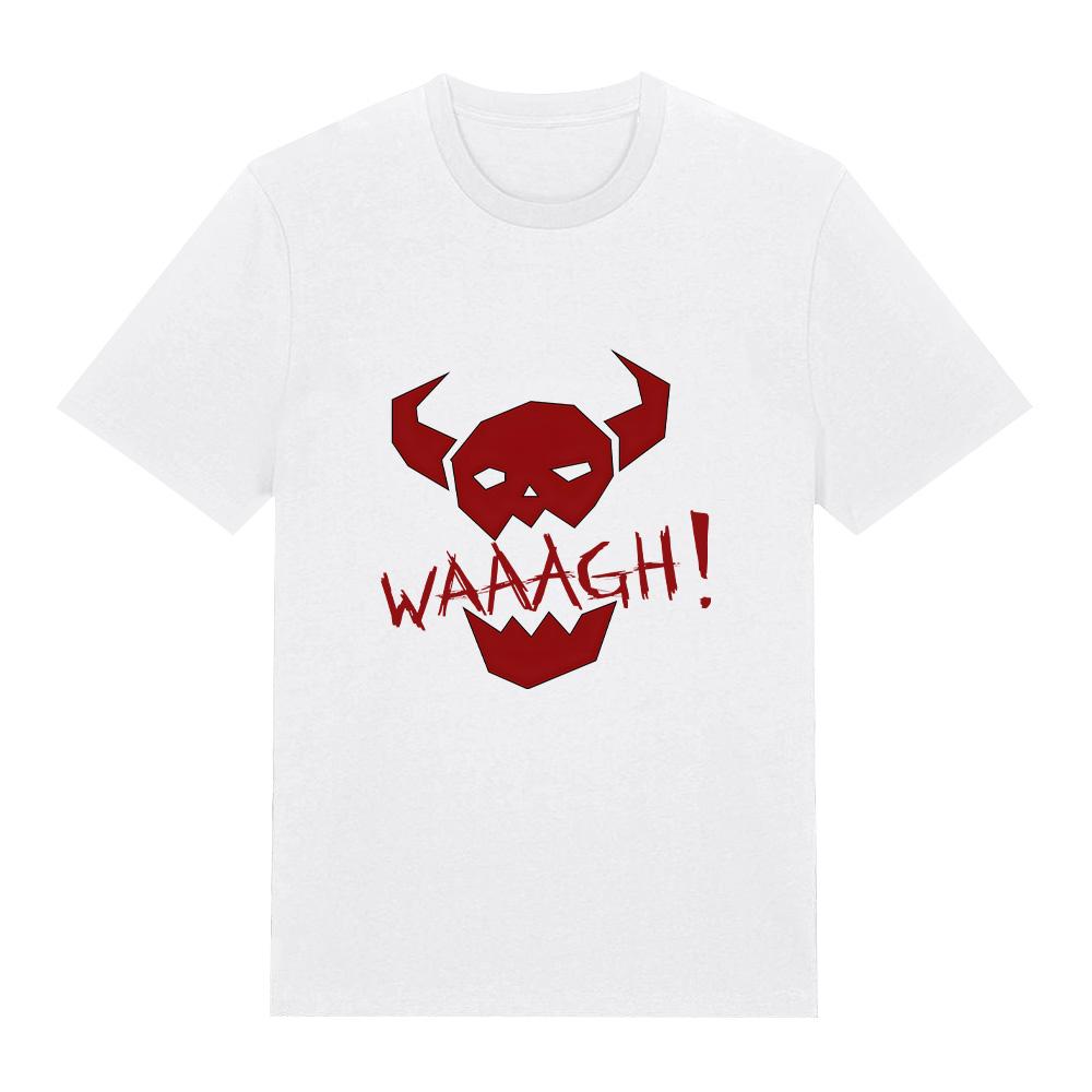 Ork WAAAGH! Cartoon Print T-shirts Warhammer 40k Clothing Wargaming Tees Men's Casual Cotton Top Unisex Y2K Streetwear